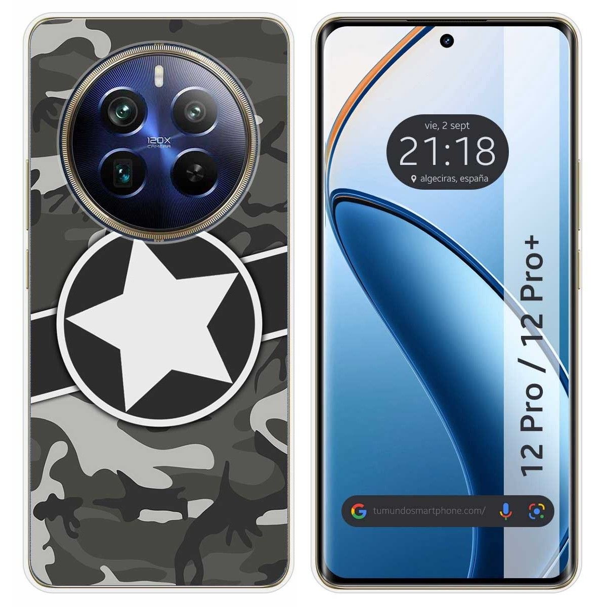 Funda Silicona para Realme 12 Pro 5G / 12 Pro Plus 5G diseño Camuflaje 02 Dibujos