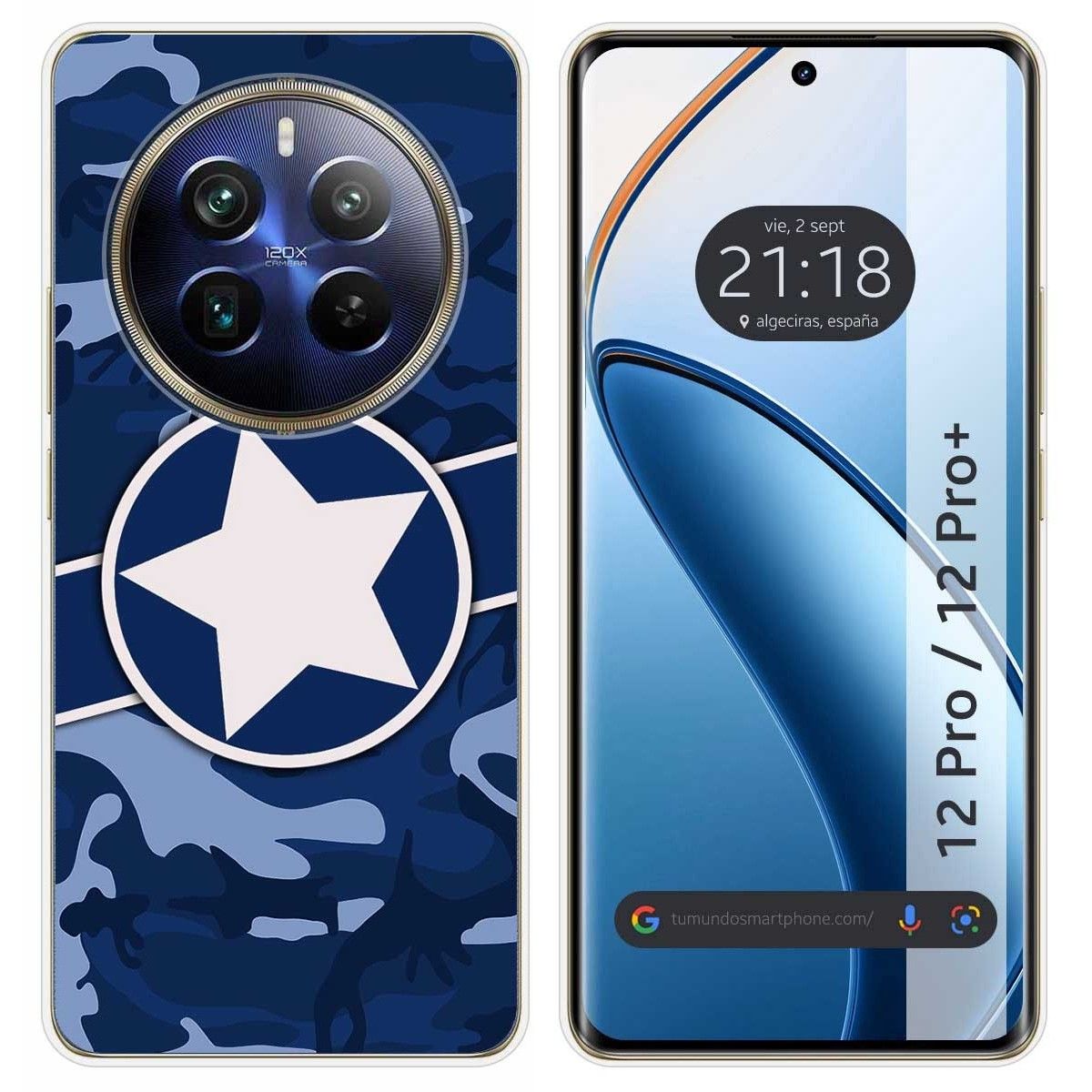 Funda Silicona para Realme 12 Pro 5G / 12 Pro Plus 5G diseño Camuflaje 03 Dibujos