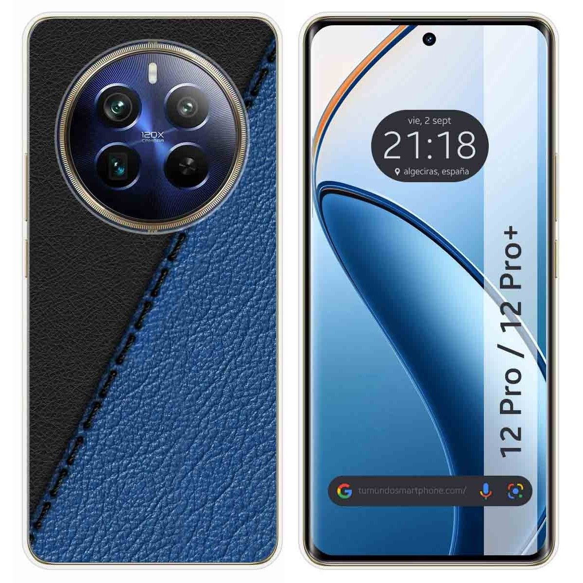 Funda Silicona para Realme 12 Pro 5G / 12 Pro Plus 5G diseño Cuero 02 Dibujos