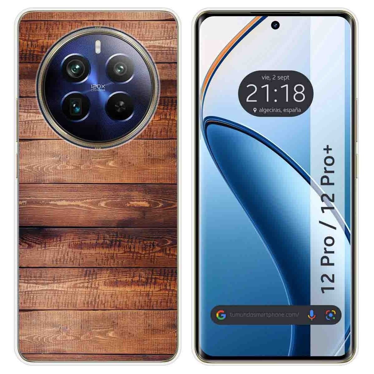 Funda Silicona para Realme 12 Pro 5G / 12 Pro Plus 5G diseño Madera 02 Dibujos