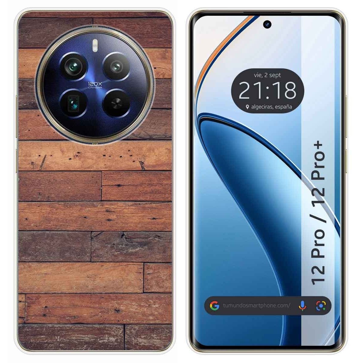 Funda Silicona para Realme 12 Pro 5G / 12 Pro Plus 5G diseño Madera 03 Dibujos