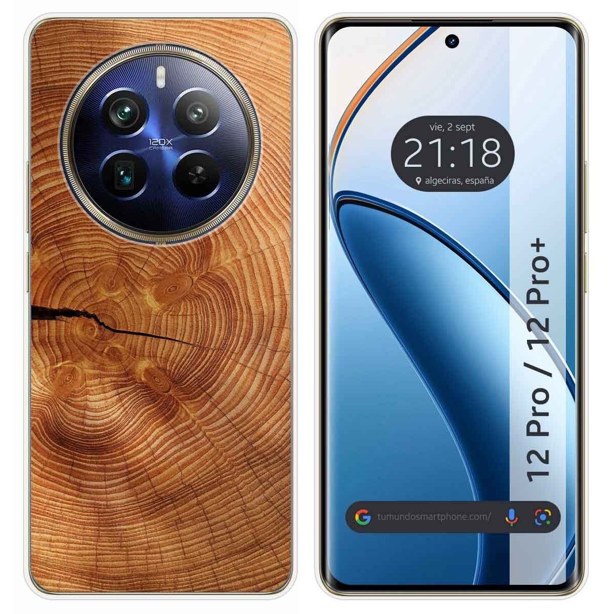 Funda Silicona para Realme 12 Pro 5G / 12 Pro Plus 5G diseño Madera 04 Dibujos