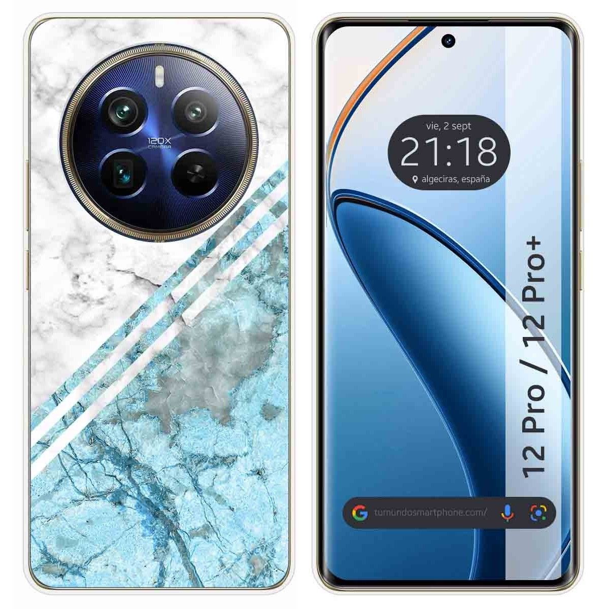 Funda Silicona para Realme 12 Pro 5G / 12 Pro Plus 5G diseño Mármol 02 Dibujos