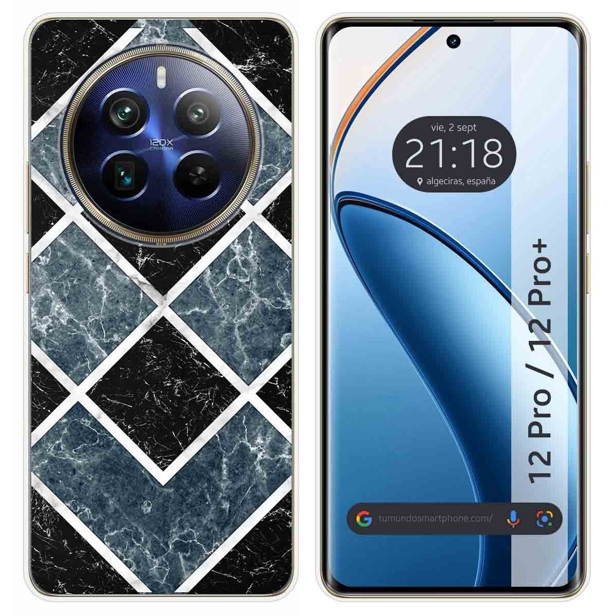 Funda Silicona para Realme 12 Pro 5G / 12 Pro Plus 5G diseño Mármol 06 Dibujos