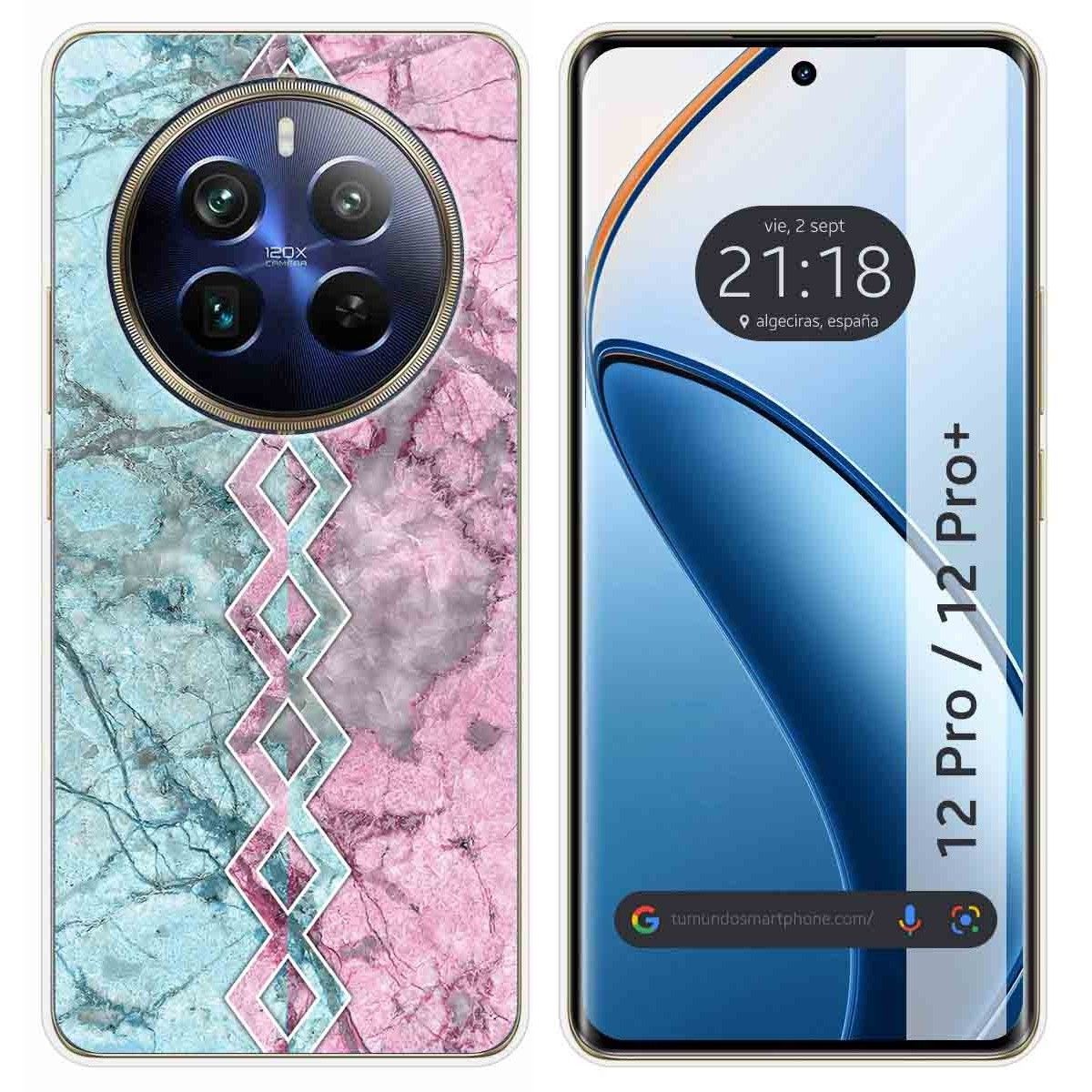 Funda Silicona para Realme 12 Pro 5G / 12 Pro Plus 5G diseño Mármol 08 Dibujos