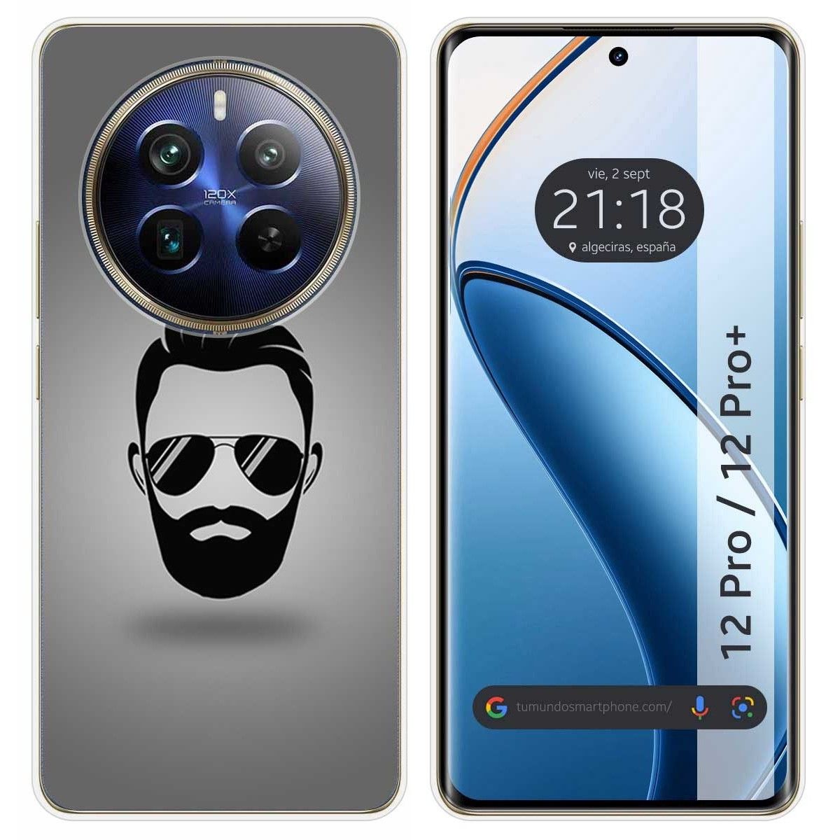 Funda Silicona para Realme 12 Pro 5G / 12 Pro Plus 5G diseño Barba Dibujos