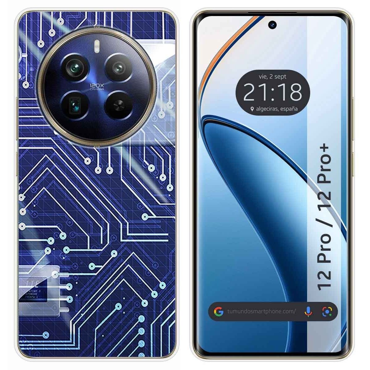 Funda Silicona para Realme 12 Pro 5G / 12 Pro Plus 5G diseño Circuito Dibujos