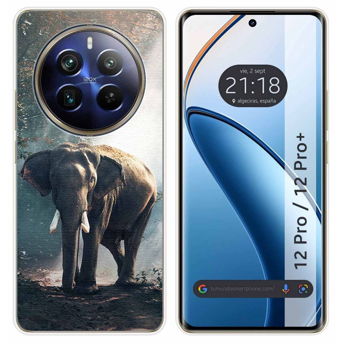 Funda Silicona para Realme 12 Pro 5G / 12 Pro Plus 5G diseño Elefante Dibujos