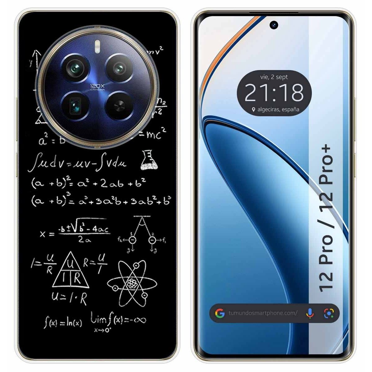 Funda Silicona para Realme 12 Pro 5G / 12 Pro Plus 5G diseño Formulas Dibujos