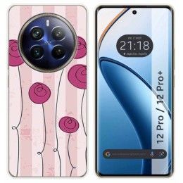 Funda Silicona para Realme 12 Pro 5G / 12 Pro Plus 5G diseño Flores Vintage Dibujos