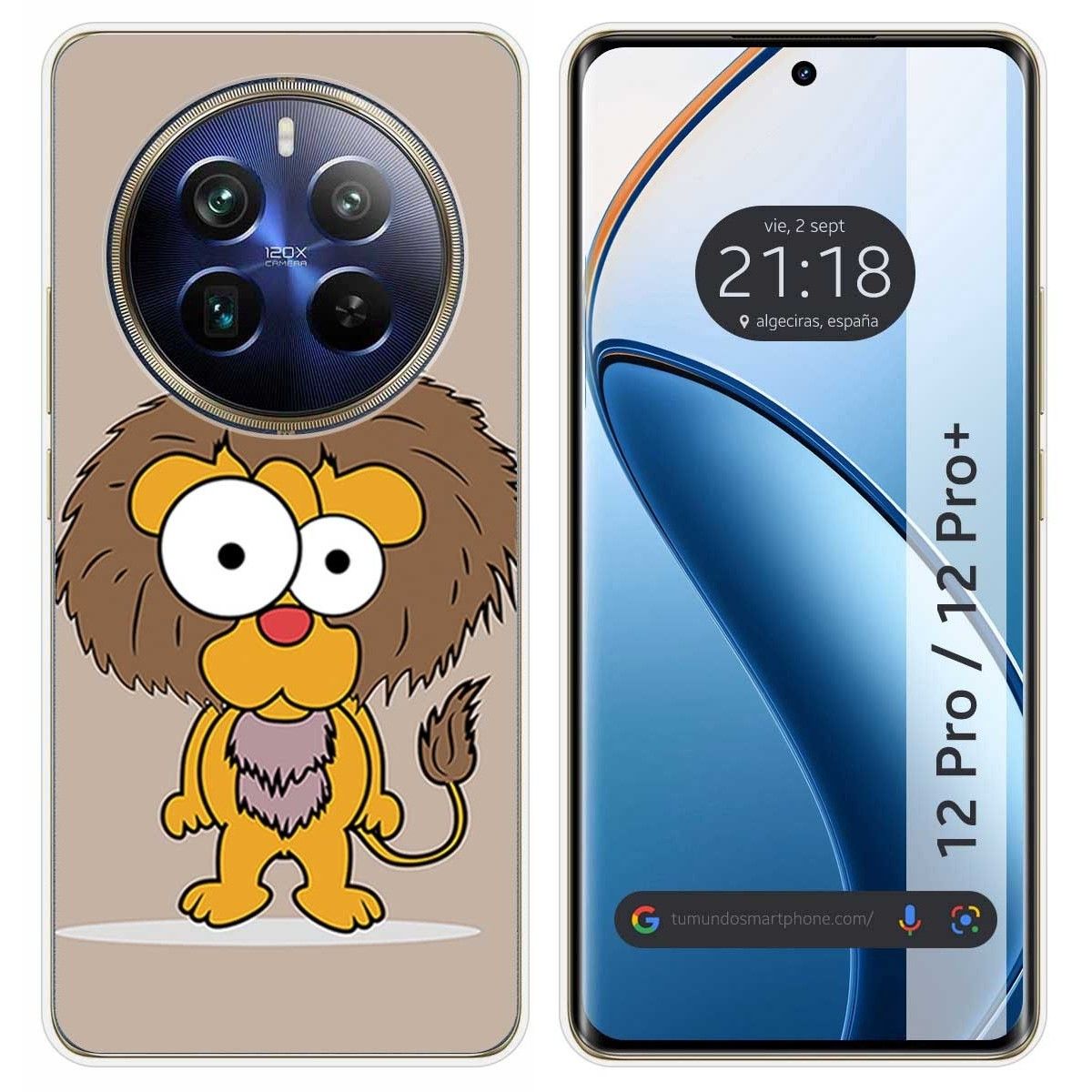 Funda Silicona para Realme 12 Pro 5G / 12 Pro Plus 5G diseño Leon Dibujos