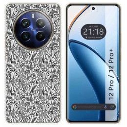 Funda Silicona para Realme 12 Pro 5G / 12 Pro Plus 5G diseño Letras Dibujos