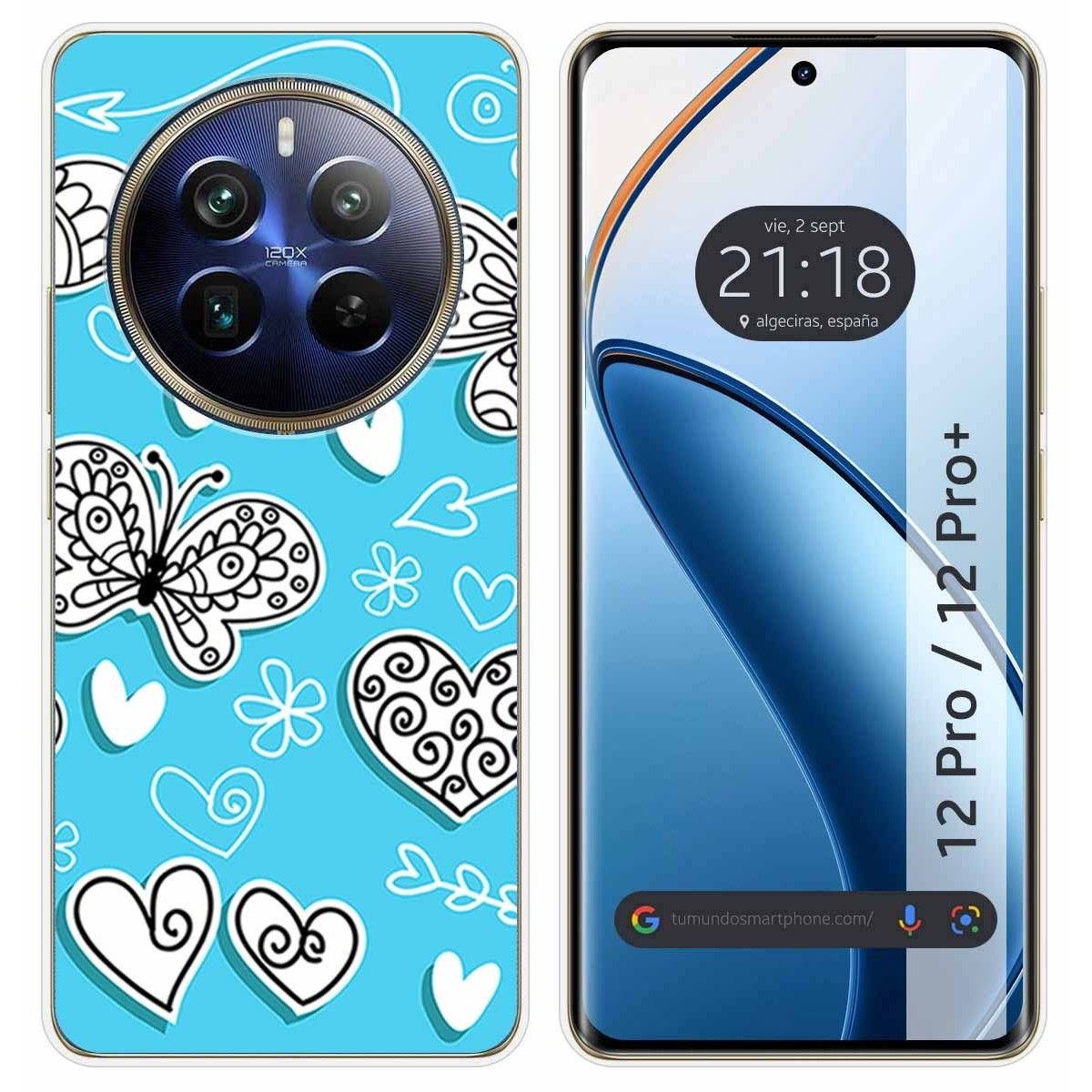 Funda Silicona para Realme 12 Pro 5G / 12 Pro Plus 5G diseño Mariposas Dibujos