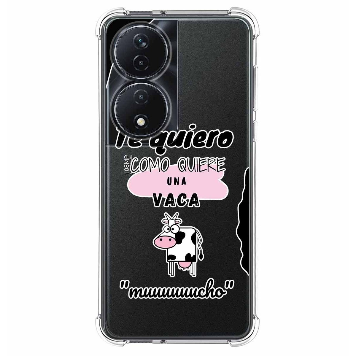 Funda Silicona Antigolpes para Huawei Honor X7b diseño Vaca Dibujos