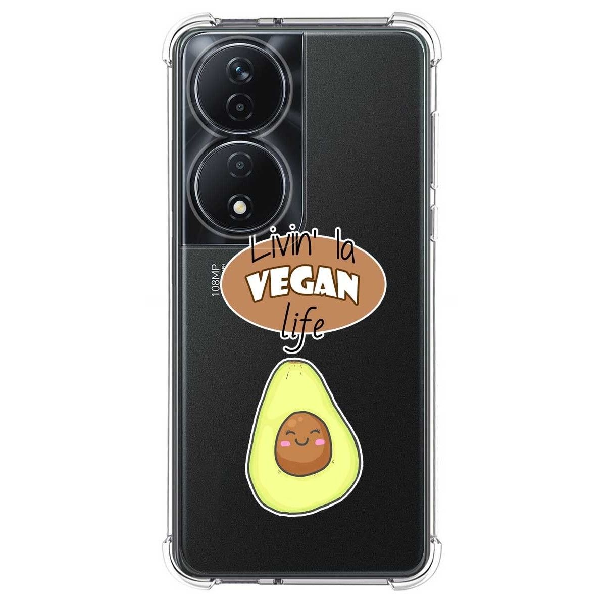 Funda Silicona Antigolpes para Huawei Honor X7b diseño Vegan Life Dibujos