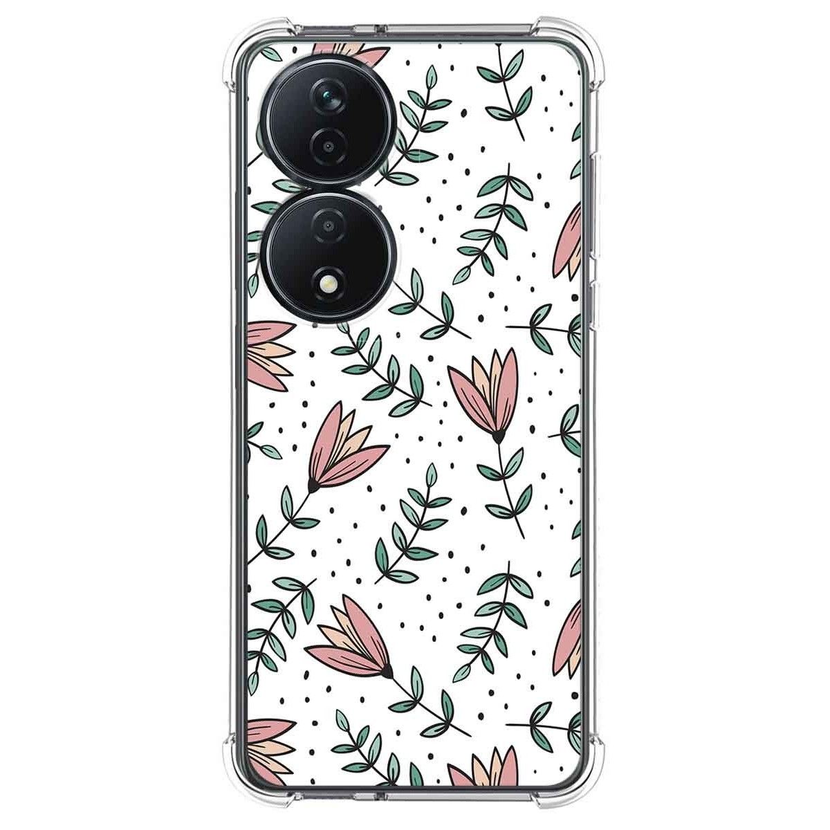 Funda Silicona Antigolpes para Huawei Honor X7b diseño Flores 01 Dibujos