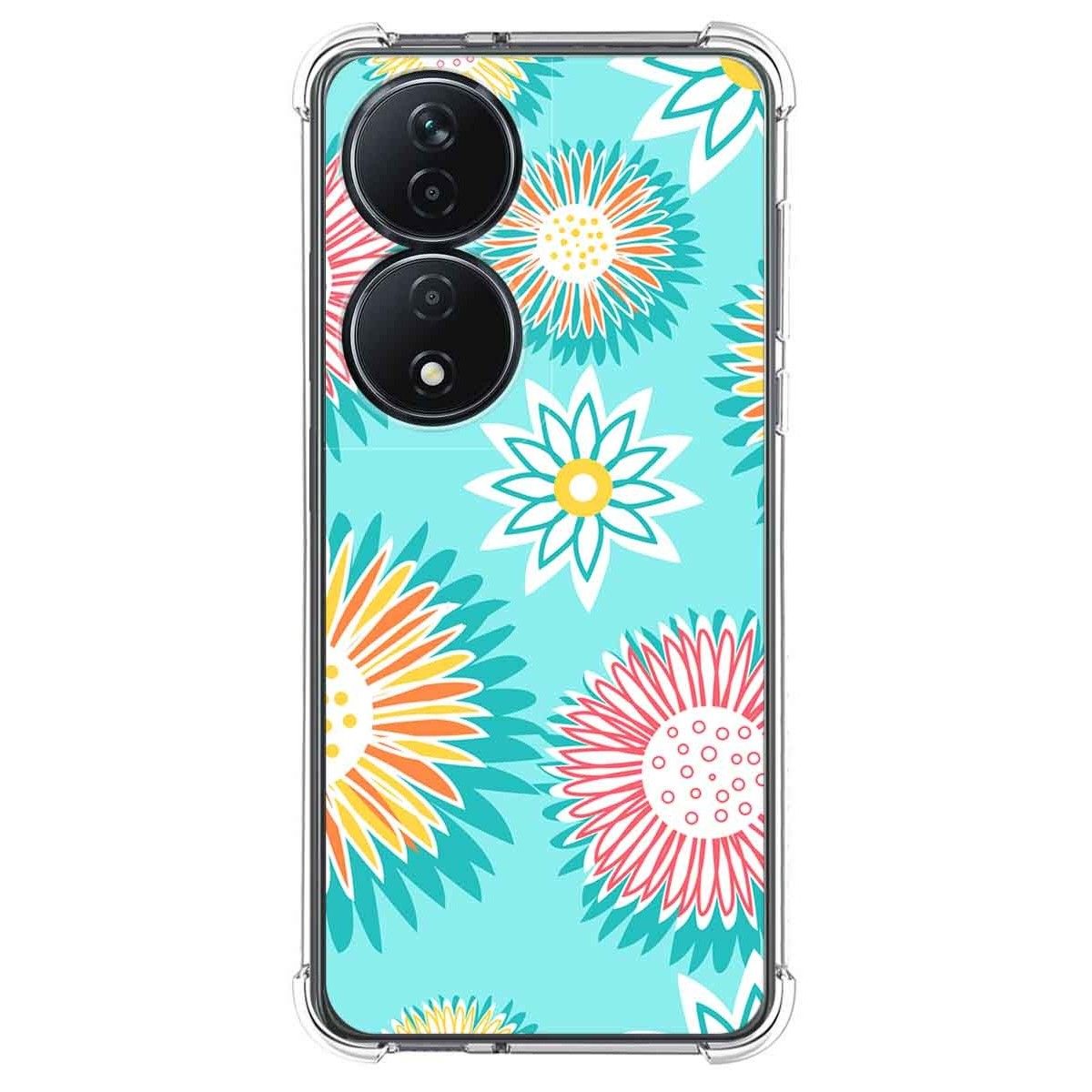 Funda Silicona Antigolpes para Huawei Honor X7b diseño Flores 05 Dibujos