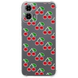 Funda Silicona Antigolpes para Motorola Moto G34 5G diseño Cerezas Dibujos