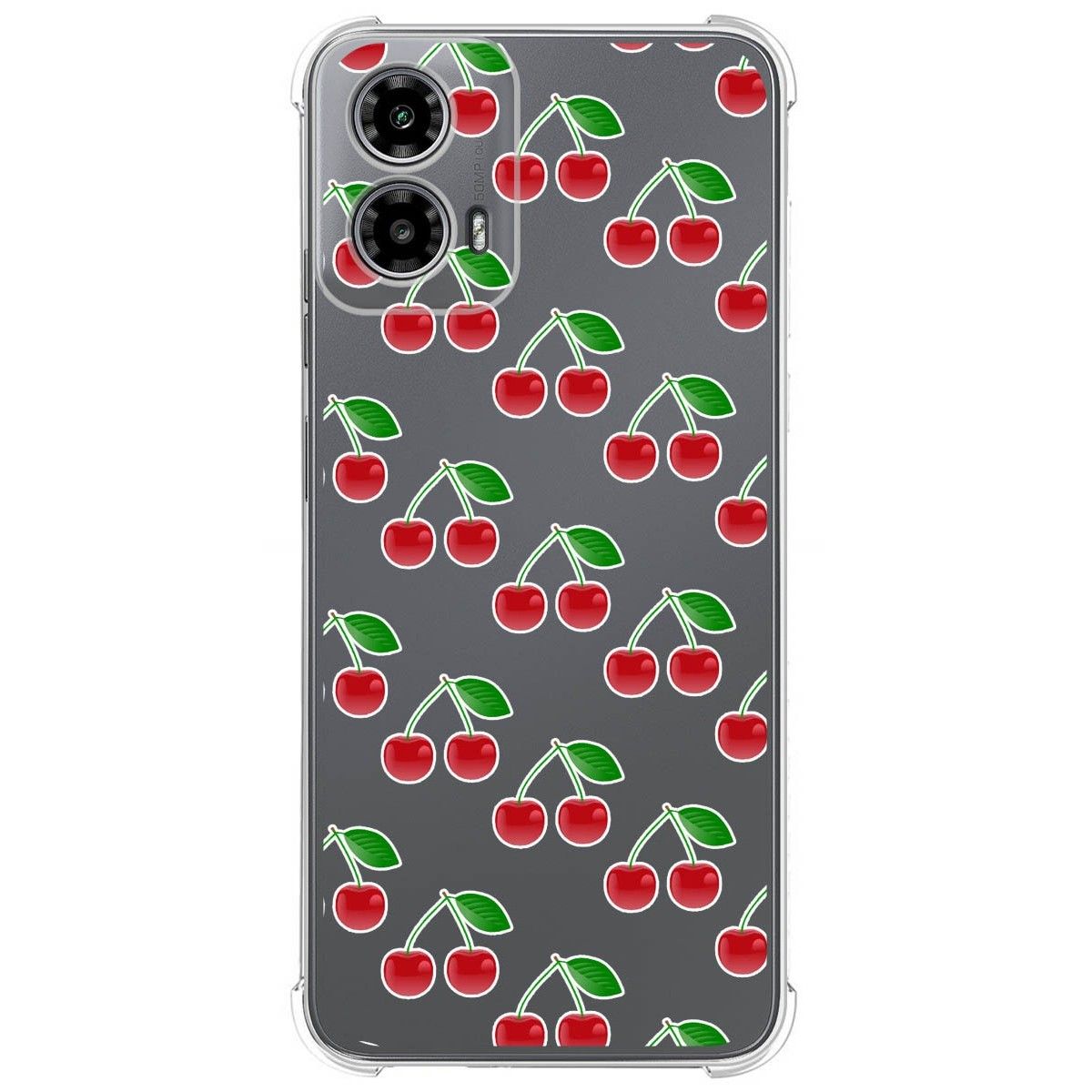 Funda Silicona Antigolpes para Motorola Moto G34 5G diseño Cerezas Dibujos