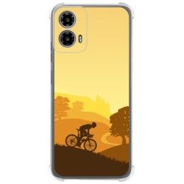 Funda Silicona Antigolpes para Motorola Moto G34 5G diseño Ciclista Dibujos