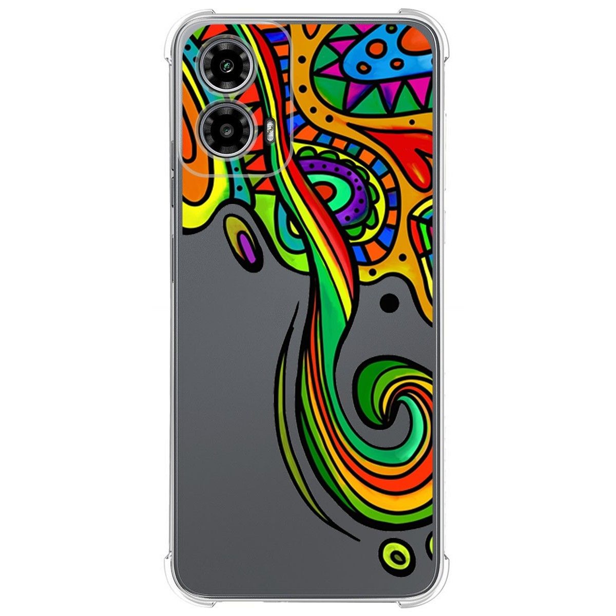 Funda Silicona Antigolpes para Motorola Moto G34 5G diseño Colores Dibujos