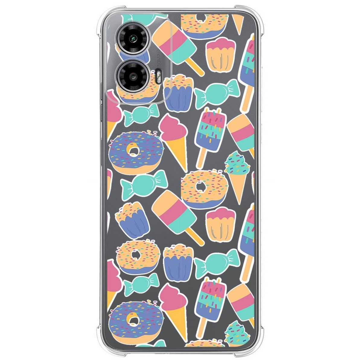 Funda Silicona Antigolpes para Motorola Moto G34 5G diseño Dulces 02 Dibujos