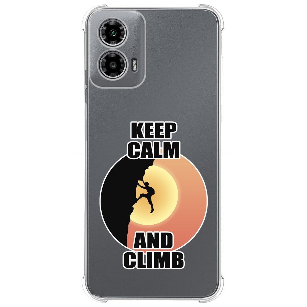 Funda Silicona Antigolpes para Motorola Moto G34 5G diseño Hombre Escalada Dibujos