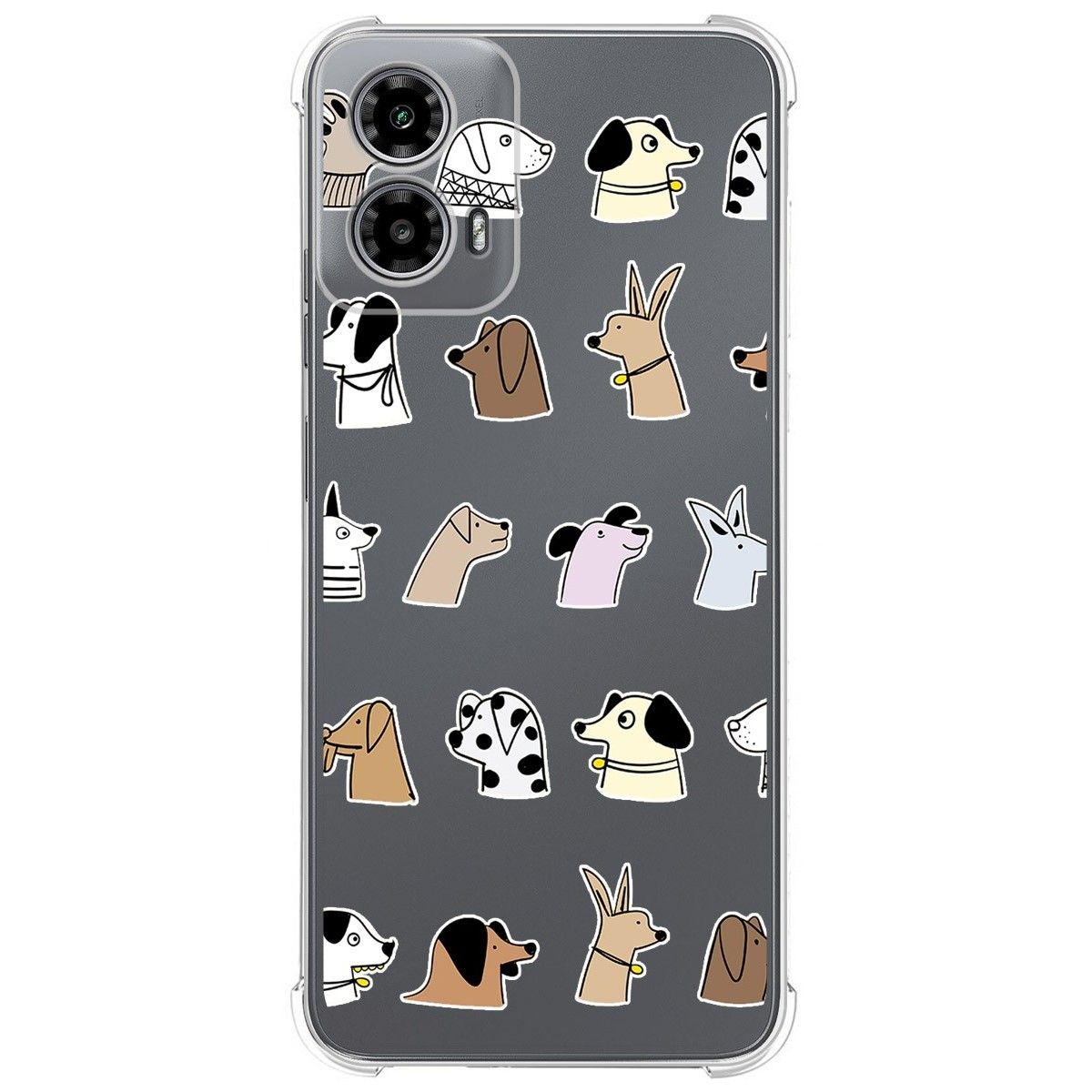 Funda Silicona Antigolpes para Motorola Moto G34 5G diseño Perros Dibujos