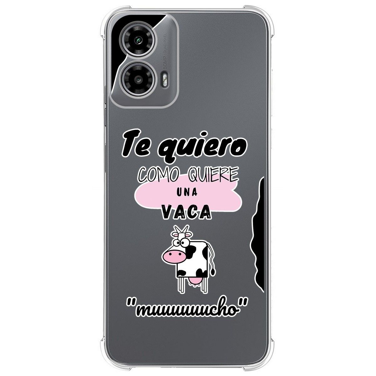 Funda Silicona Antigolpes para Motorola Moto G34 5G diseño Vaca Dibujos