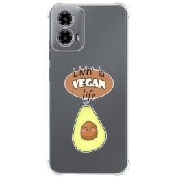 Funda Silicona Antigolpes para Motorola Moto G34 5G diseño Vegan Life Dibujos