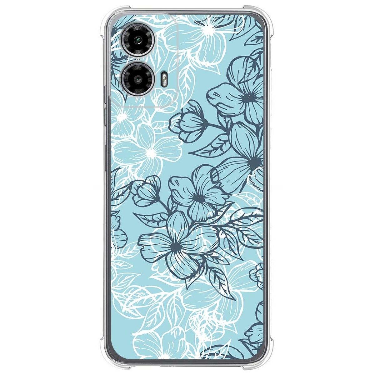 Funda Silicona Antigolpes para Motorola Moto G34 5G diseño Flores 03 Dibujos