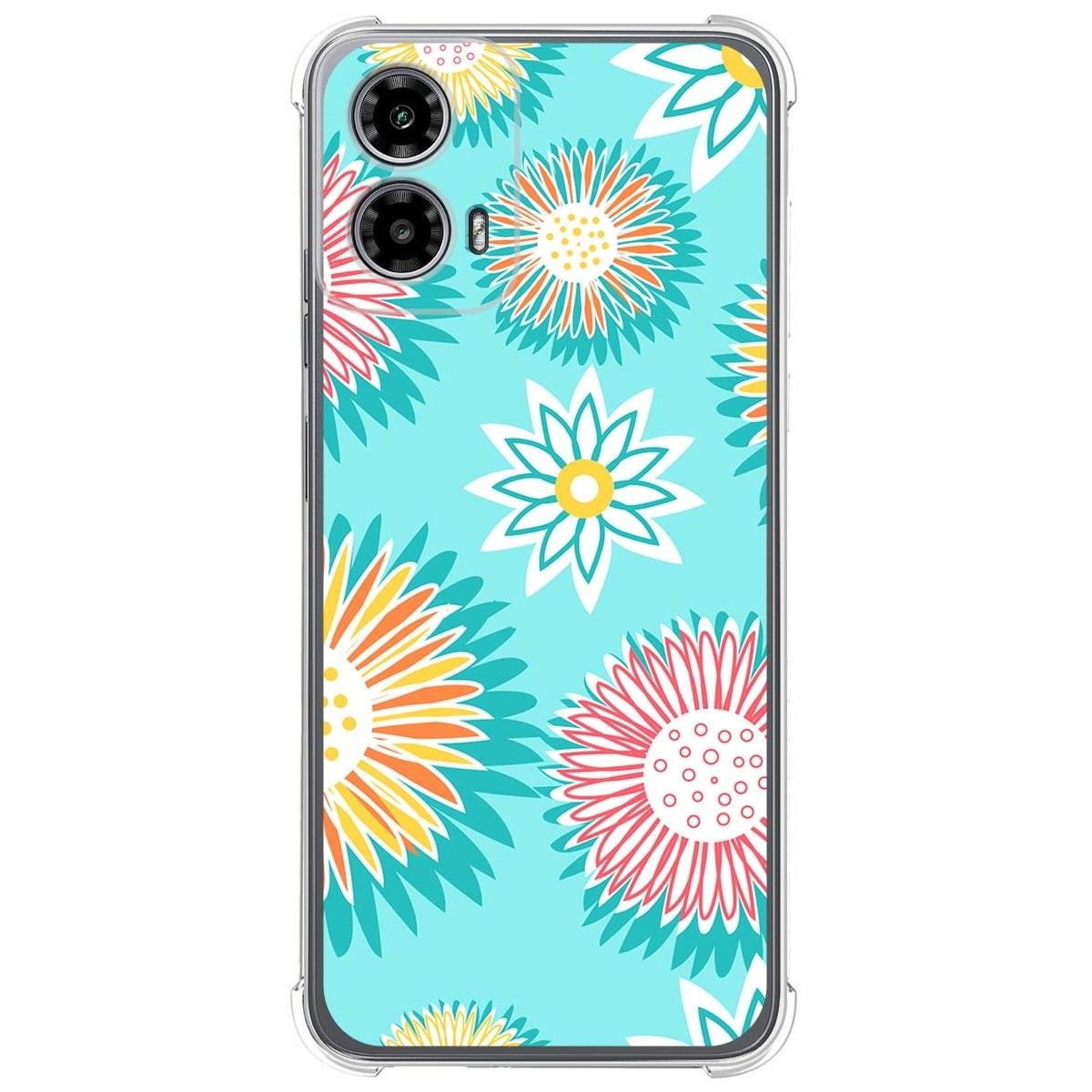 Funda Silicona Antigolpes para Motorola Moto G34 5G diseño Flores 05 Dibujos