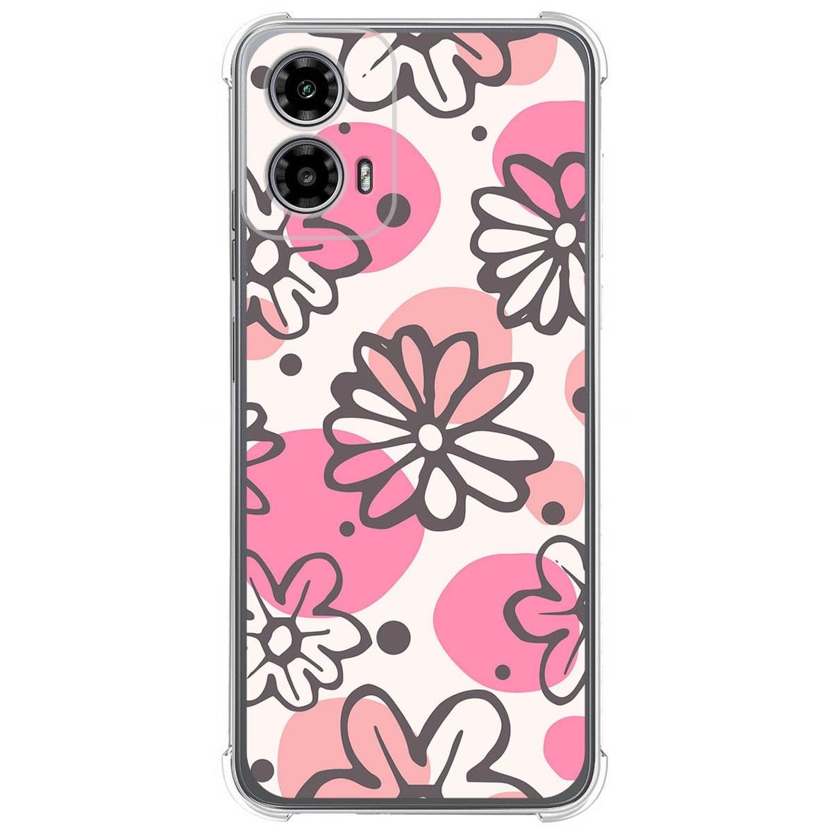 Funda Silicona Antigolpes para Motorola Moto G34 5G diseño Flores 09 Dibujos