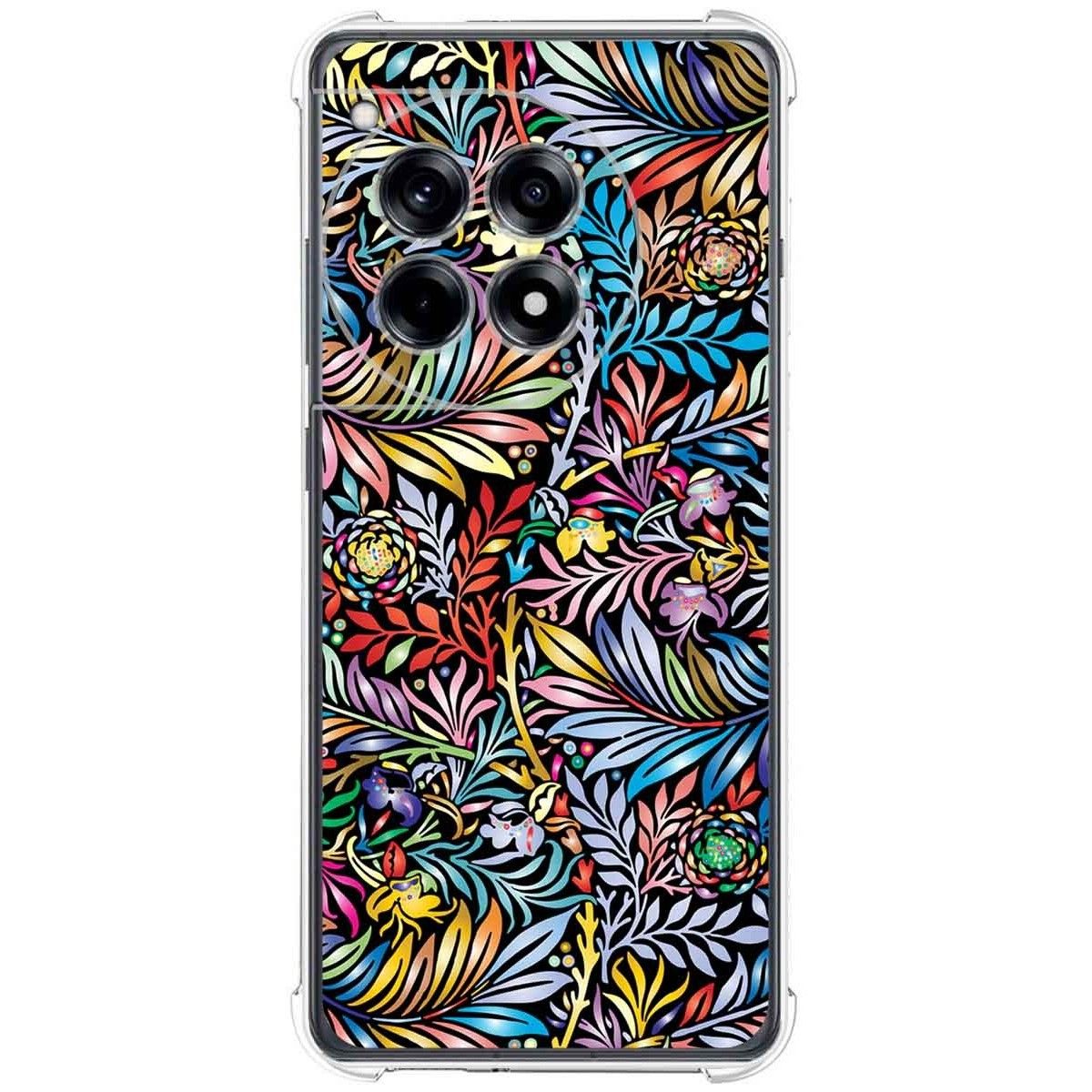 Funda Silicona Antigolpes para Oneplus 12R 5G diseño Flores 04 Dibujos