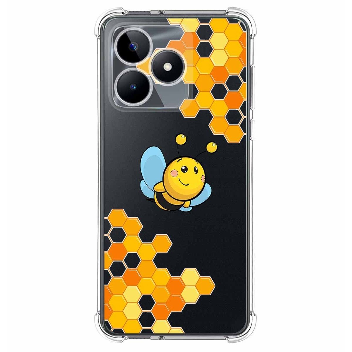 Funda Silicona Antigolpes para Realme C51 diseño Abeja Dibujos