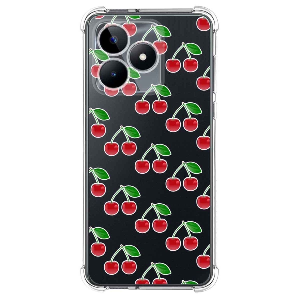 Funda Silicona Antigolpes para Realme C51 diseño Cerezas Dibujos