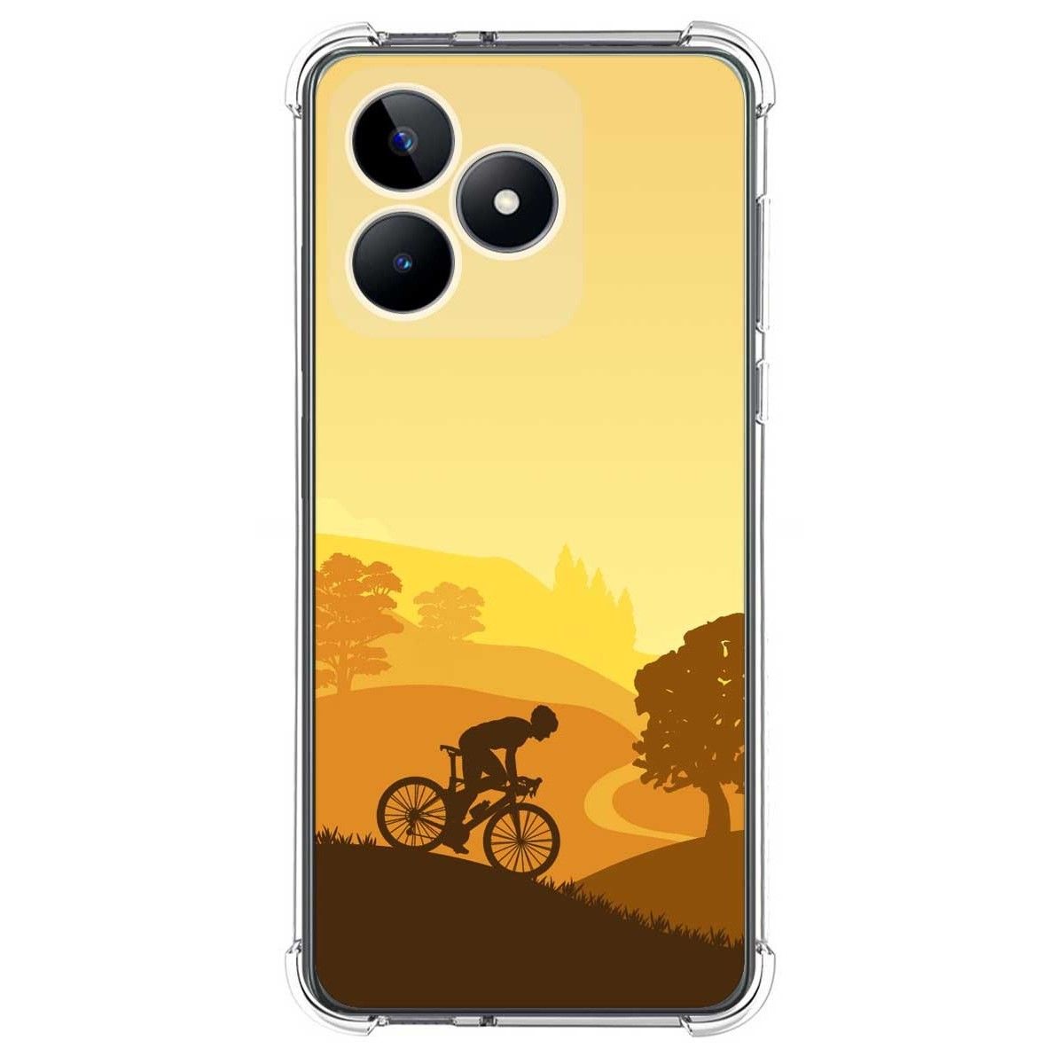 Funda Silicona Antigolpes para Realme C51 diseño Ciclista Dibujos