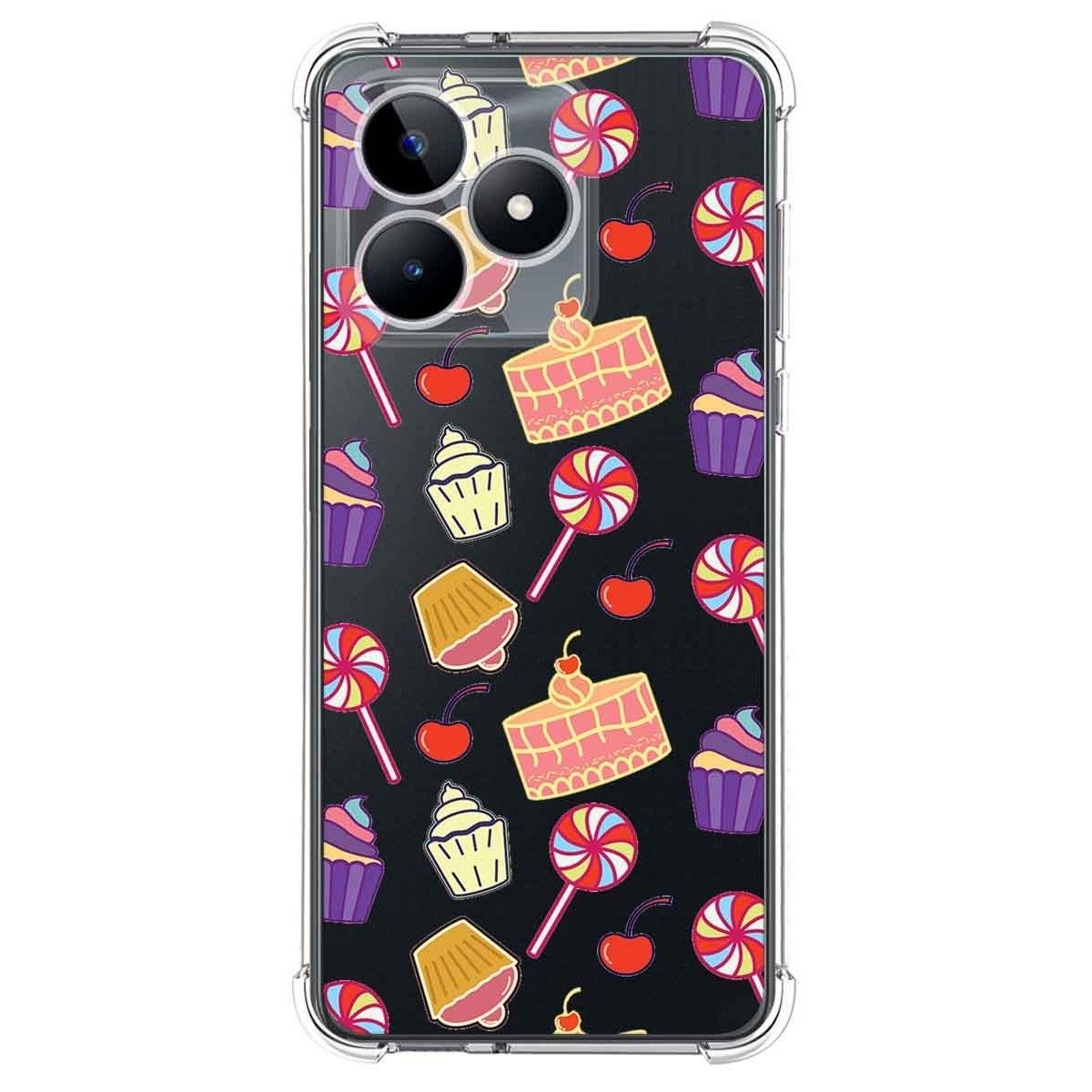 Funda Silicona Antigolpes para Realme C51 diseño Dulces 01 Dibujos