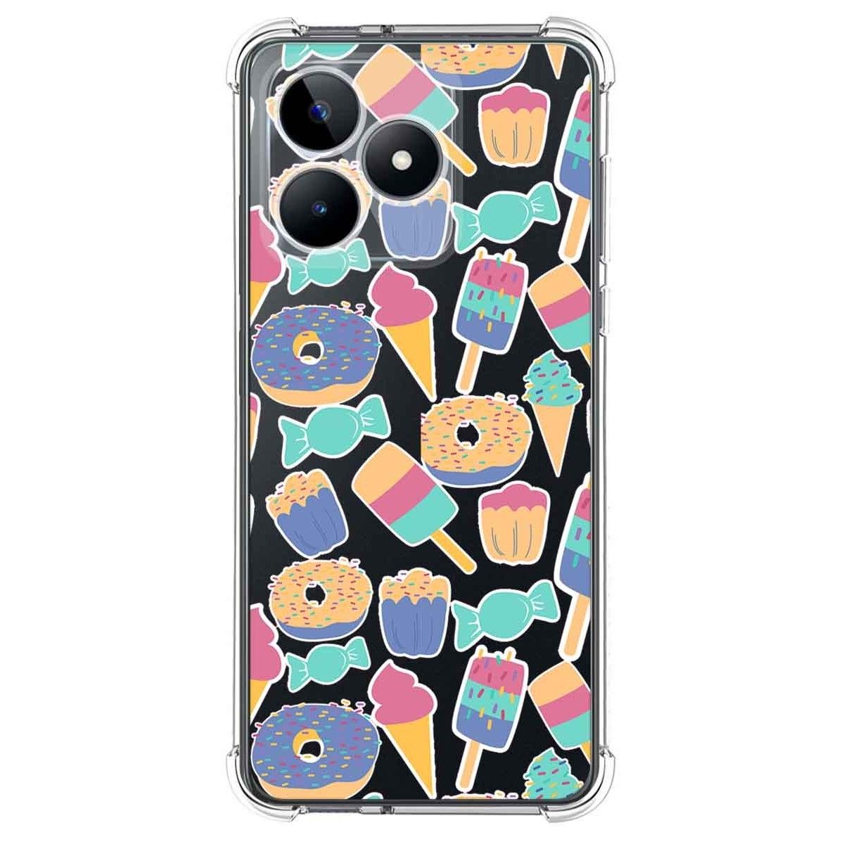 Funda Silicona Antigolpes para Realme C51 diseño Dulces 02 Dibujos