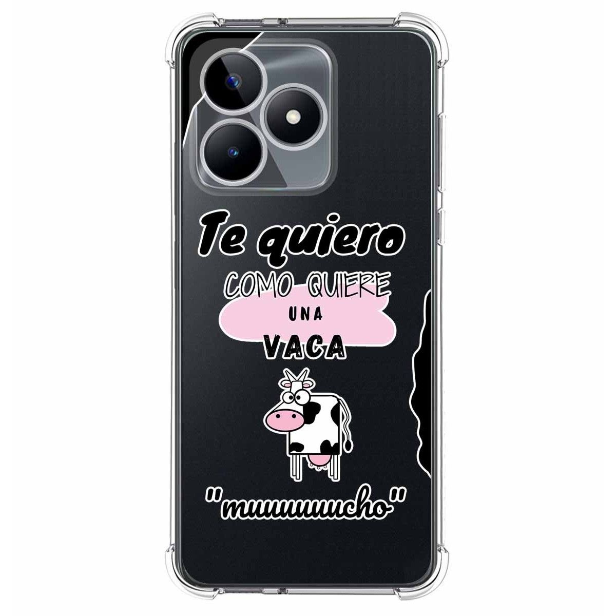 Funda Silicona Antigolpes para Realme C51 diseño Vaca Dibujos