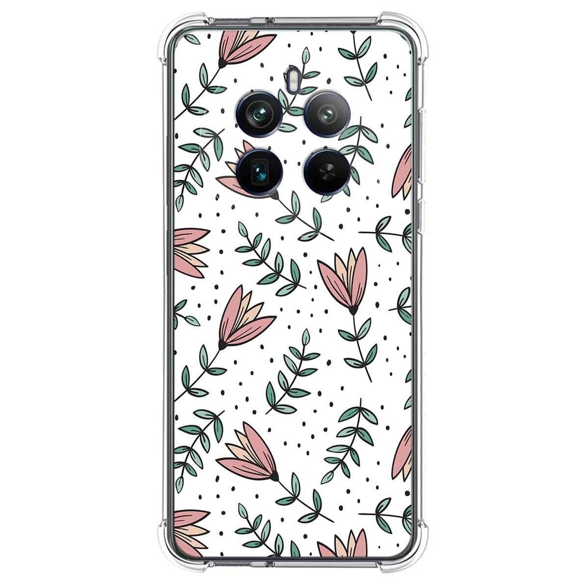 Funda Silicona Antigolpes para Realme 12 Pro 5G / 12 Pro Plus 5G diseño Flores 01 Dibujos