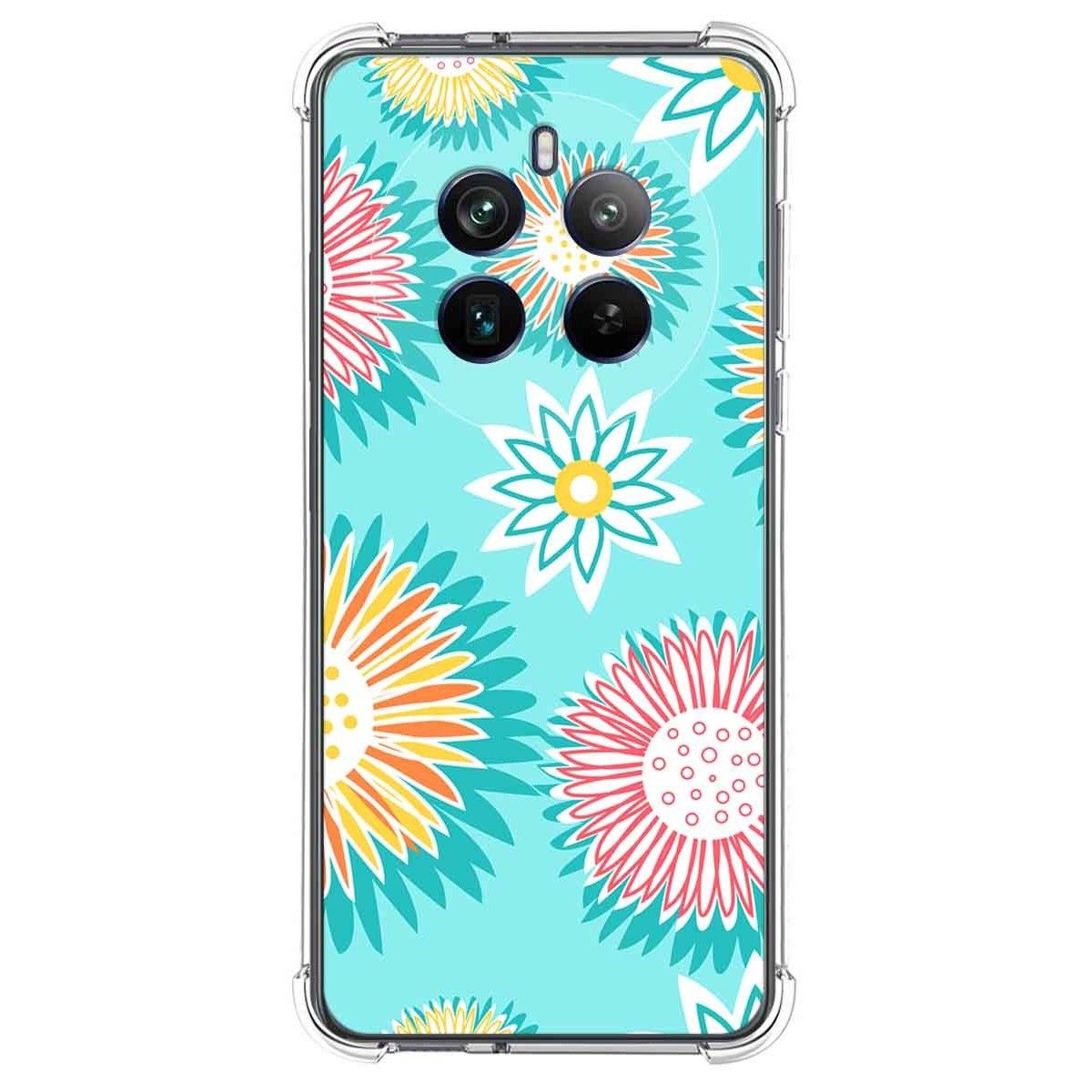 Funda Silicona Antigolpes para Realme 12 Pro 5G / 12 Pro Plus 5G diseño Flores 05 Dibujos