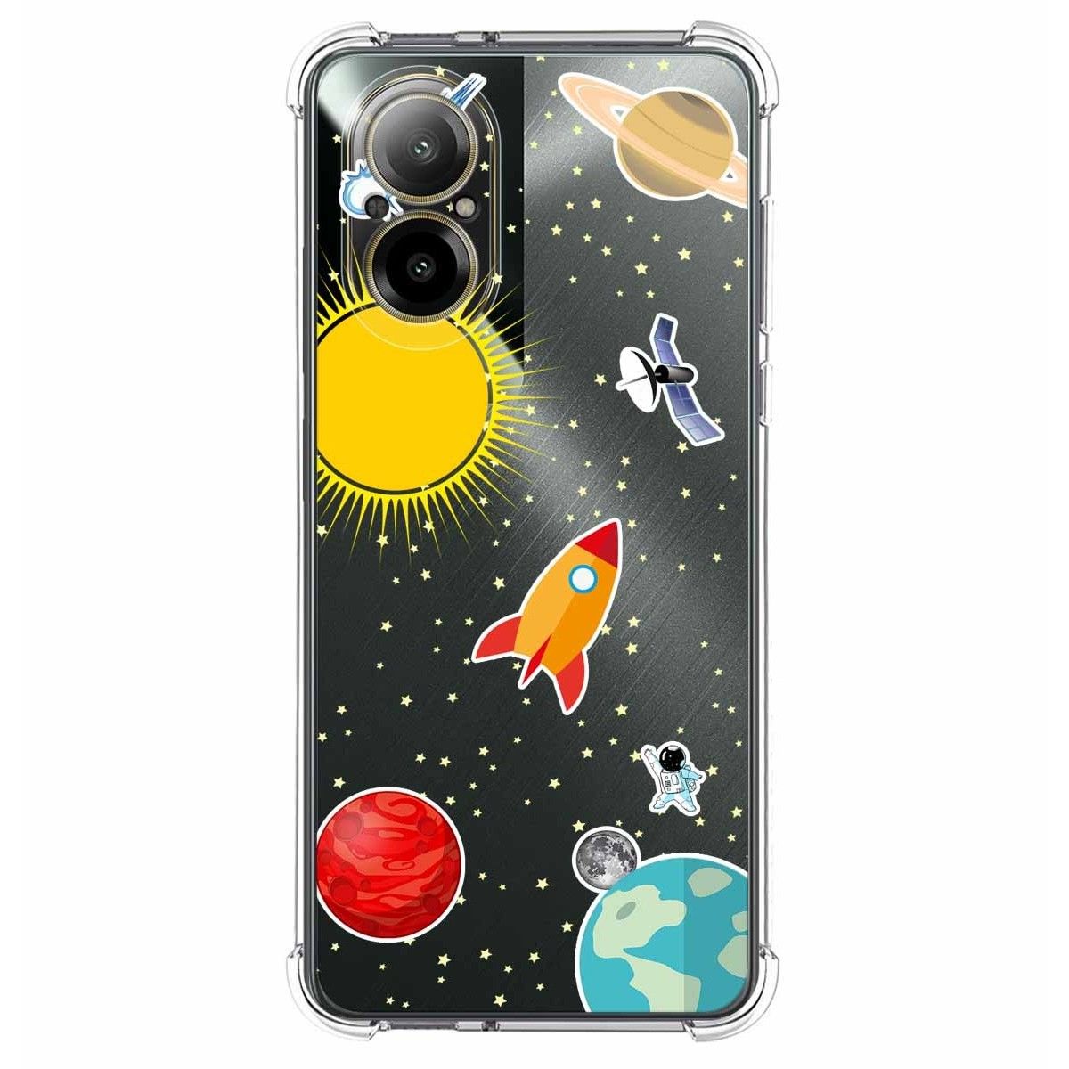 Funda Silicona Antigolpes para Realme C67 4G diseño Espacio Dibujos