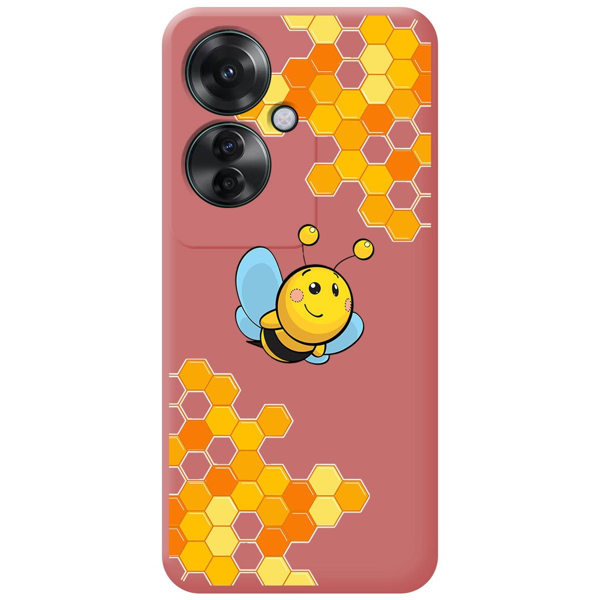 Funda Silicona Líquida Rosa para Oppo Reno 11F 5G diseño Abeja Dibujos