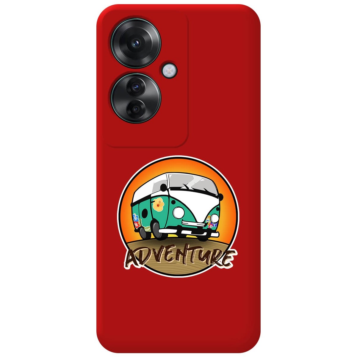 Funda Silicona Líquida Roja para Oppo Reno 11F 5G diseño Adventure Dibujos