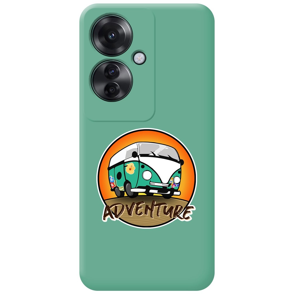 Funda Silicona Líquida Verde para Oppo Reno 11F 5G diseño Adventure Dibujos