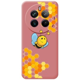 Funda Silicona Líquida Rosa para Realme 12 Pro 5G / 12 Pro Plus 5G diseño Abeja Dibujos