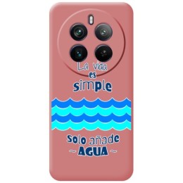 Funda Silicona Líquida Rosa para Realme 12 Pro 5G / 12 Pro Plus 5G diseño Agua Dibujos