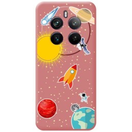 Funda Silicona Líquida Rosa para Realme 12 Pro 5G / 12 Pro Plus 5G diseño Espacio Dibujos