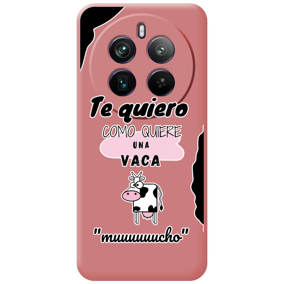 Funda Silicona Líquida Rosa para Realme 12 Pro 5G / 12 Pro Plus 5G diseño Vaca Dibujos